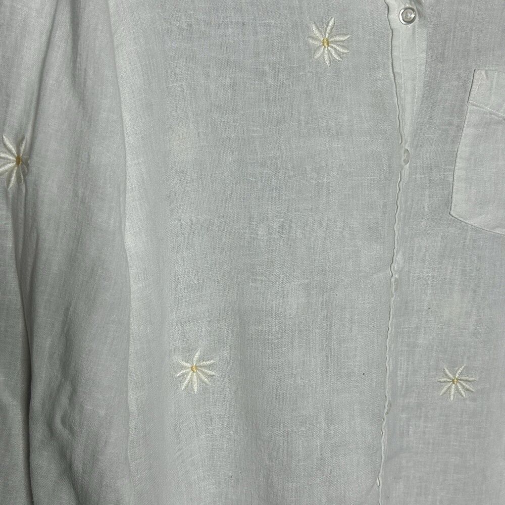 Rails Charli White Button Up Shirt Daisy Embroide… - image 3